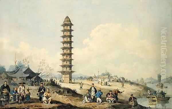 A View near the City of Lin Tsin on the banks of the Grand Canal - view 1