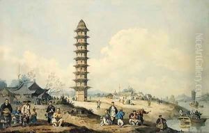 A View near the City of Lin Tsin on the banks of the Grand Canal by William Alexander