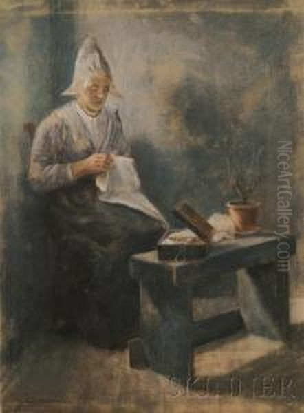 The Fishers Wife Handworking - view 1