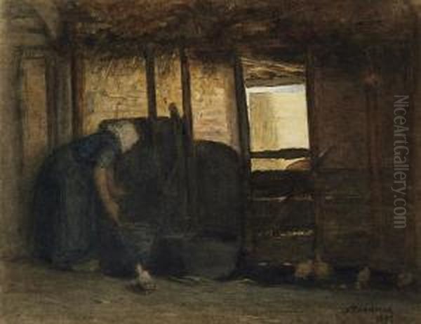 Feeding In The Stables - view 1
