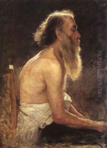 Half-Length Figure Study by John Ottis Adams