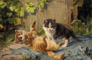 Kittens at play by Julius Adam