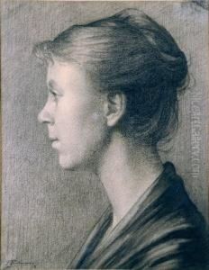 [portrait De Femme De Profil] by Jean-Francois Taelemans