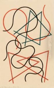 Lignesgeometriques Et Ondoyantes by Sophie Taeuber-Arp