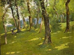 Bosco Con Figure by Raffaele Tafuri