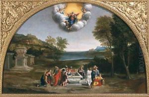 Landscape with the Assumption by Francesco Albani