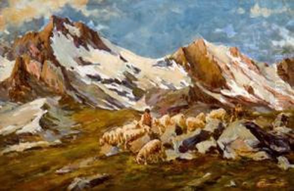Pastor Con Ovejas - view 1