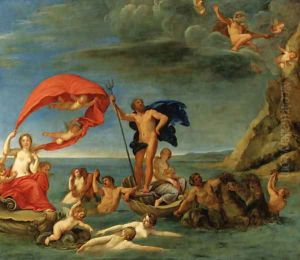 The Maritime Realm Neptune and Amphitrite by Francesco Albani