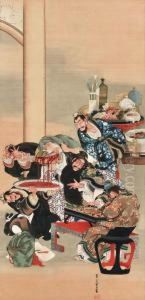 Operating On Guanyu's Arm by Katsushika Ii Taito