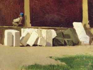 The Cloister by Giuseppe Abbati