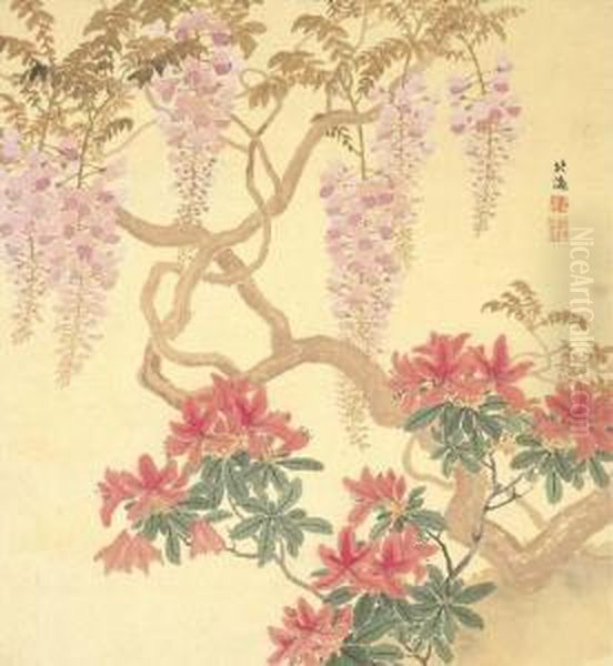 Azalea And Wisteria - view 1