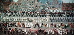 The Ommeganck in Brussels in 1615- Procession of Notre Dame de Sablon, 1616 by Denys Van Alsloot