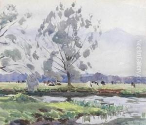 Grey Day On The Stour by Algernon Talmage