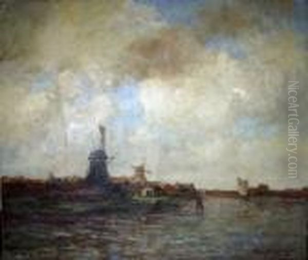 Paysage Hollandais Au Moulin - view 1