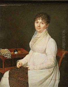 Portrait of a Woman with Tapestry Work