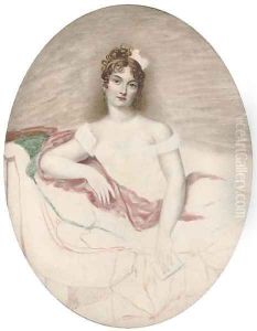 Princess Borghese, half-length, seated by Jacques-Jean- Baptiste Augustin