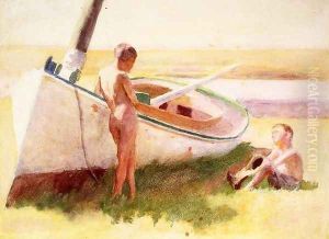 Two Boys by a Boat by Thomas Anshutz