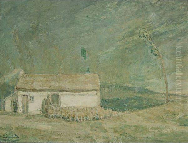 Shepherd With Herd - view 1