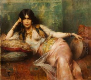 La Favorite Au Tambourin by Henri Adriene Tanoux