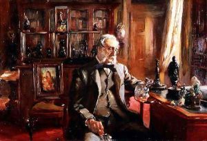 'L'Amateur chez lui' - Portrait of Mr. Charles Drury Edward Fortnum