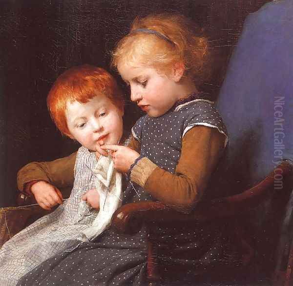 The Little Knitters, 1892 - view 1
