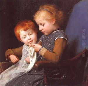 The Little Knitters, 1892 by Albert Anker