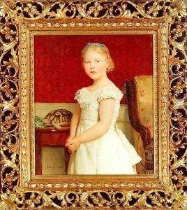 Bildnis Dora Luthy, 1900 (Portrait of Dora Luthy, 1900) by Albert Anker