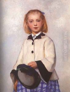 The Artist's Daughter Louise, 1874 by Albert Anker