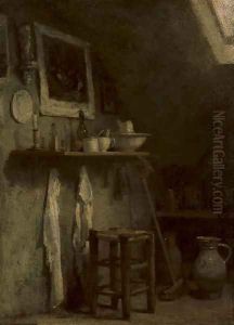 Mansardenzimmer by Albert Anker