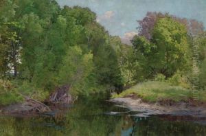 Une Riviere Tranquille by Leon Louis Antoine Tanzi