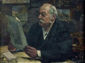 L'amateur D'estampes, Portrait Du Docteur Fournier by Leon Louis Antoine Tanzi