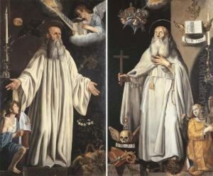 Saint Romuald; And Saint Benedict by Antonio D'Enrico Tanzio Da Varallo