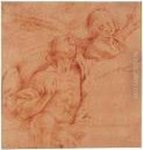 Study Of A Man And An Angel, Both Half-length by Antonio D'Enrico Tanzio Da Varallo