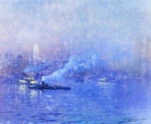 New York Harbor, Night by Luis Graner Arrufi
