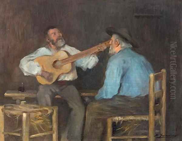 Tocando la guitarra (Playing the guitar) - view 1