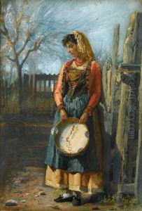 The Tambourine Player by Jose Tapiro Y Baro