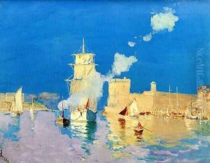 Entering the Port of Marseilles by Alexandre-Denis Abel de Pujol