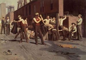 Iron Workers at Noontime, 1882 by Thomas Pollock Anschutz