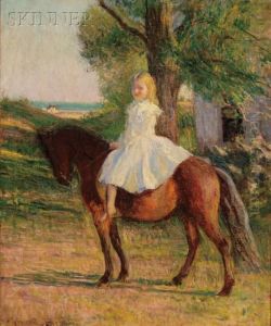Girl Onan Pony by Edmund Charles Tarbell