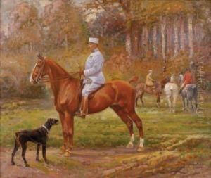 Officier Sur Son Cheval by Daniel Tardieu