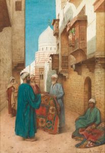 Marchands De Tapis Au Caire by Enrico Tarenghi