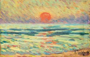 Sunset Over The Sea by Nikolai Aleksandrovich Tarkhov