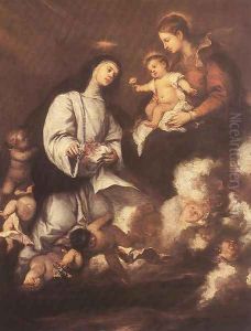 St. Rose of Lima before the Madonna by Jose Antolinez