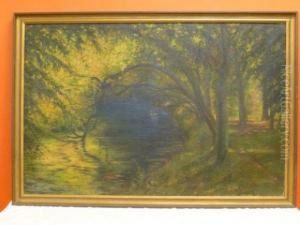 Cygnes A L'etang by Jules Tasquin