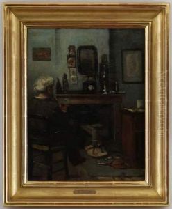 A La Chaleur Du Poele by Octave Tassaert