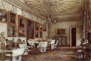 Interior of the Palais Lanckoronski, Vienna by Rudolf Ritter von Alt