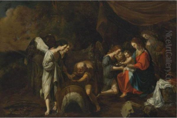 Rest On The Flight Into Egypt by Jean Tassel