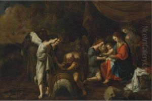 Rest On The Flight Into Egypt by Jean Tassel