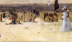 Figures On The Beach, Scheveningen by Floris Arntzenius