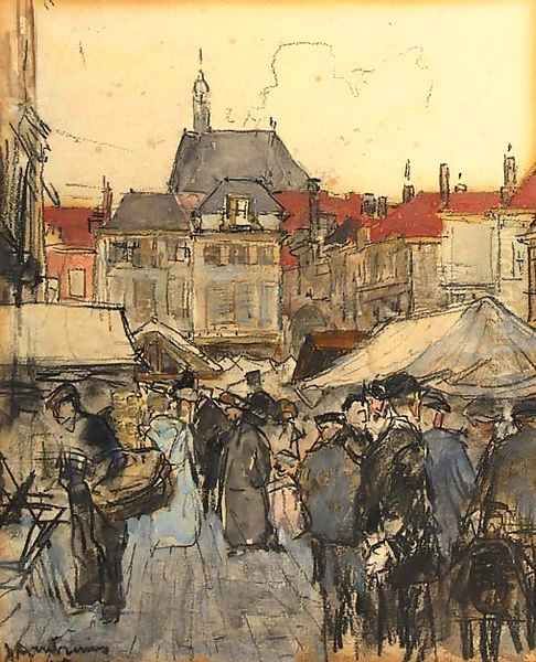 A busy market, The Hague - view 1